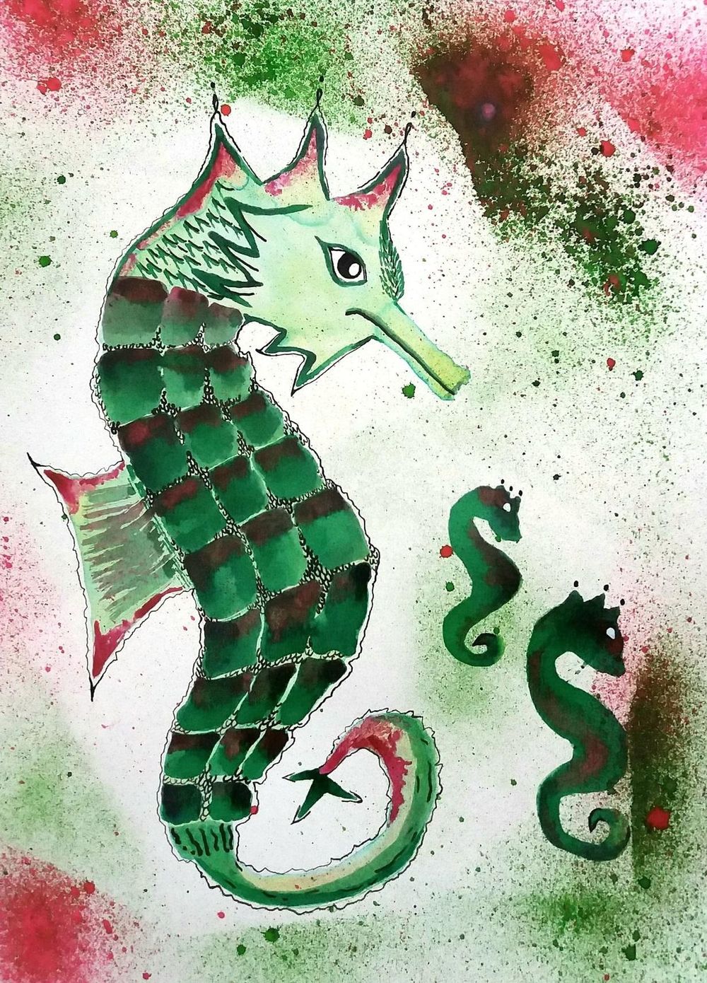 INKy Sea Horses - image 1 - student project