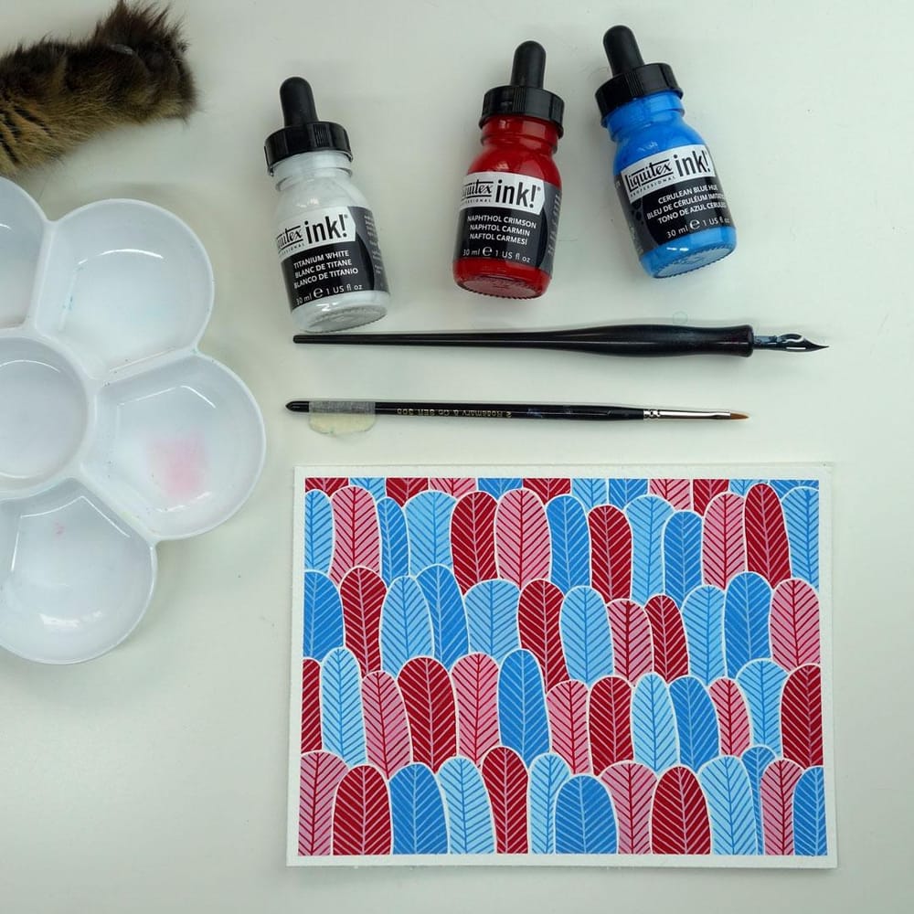Sample Project: Feather Forest Pattern - image 6 - student project