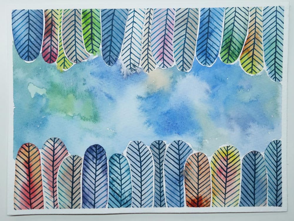 Sample Project: Feather Forest Pattern - image 5 - student project
