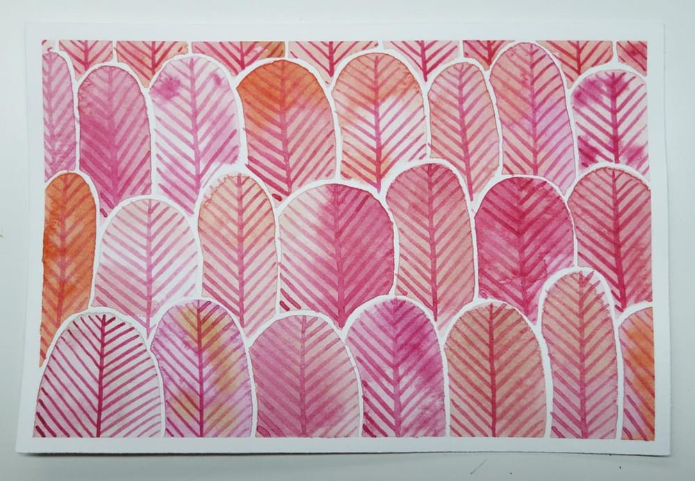 Sample Project: Feather Forest Pattern - image 3 - student project