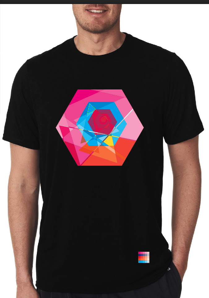 Geometric T-Shirt Designs Using a heat pressed Opaque Transfer - image 3 - student project