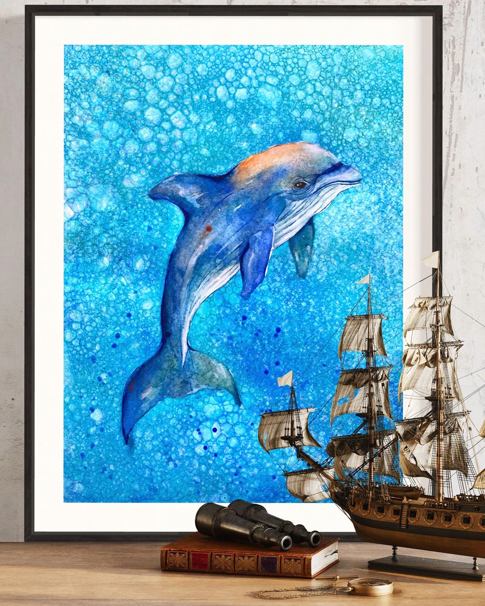 Dolphin swimming in bubbles - image 1 - student project
