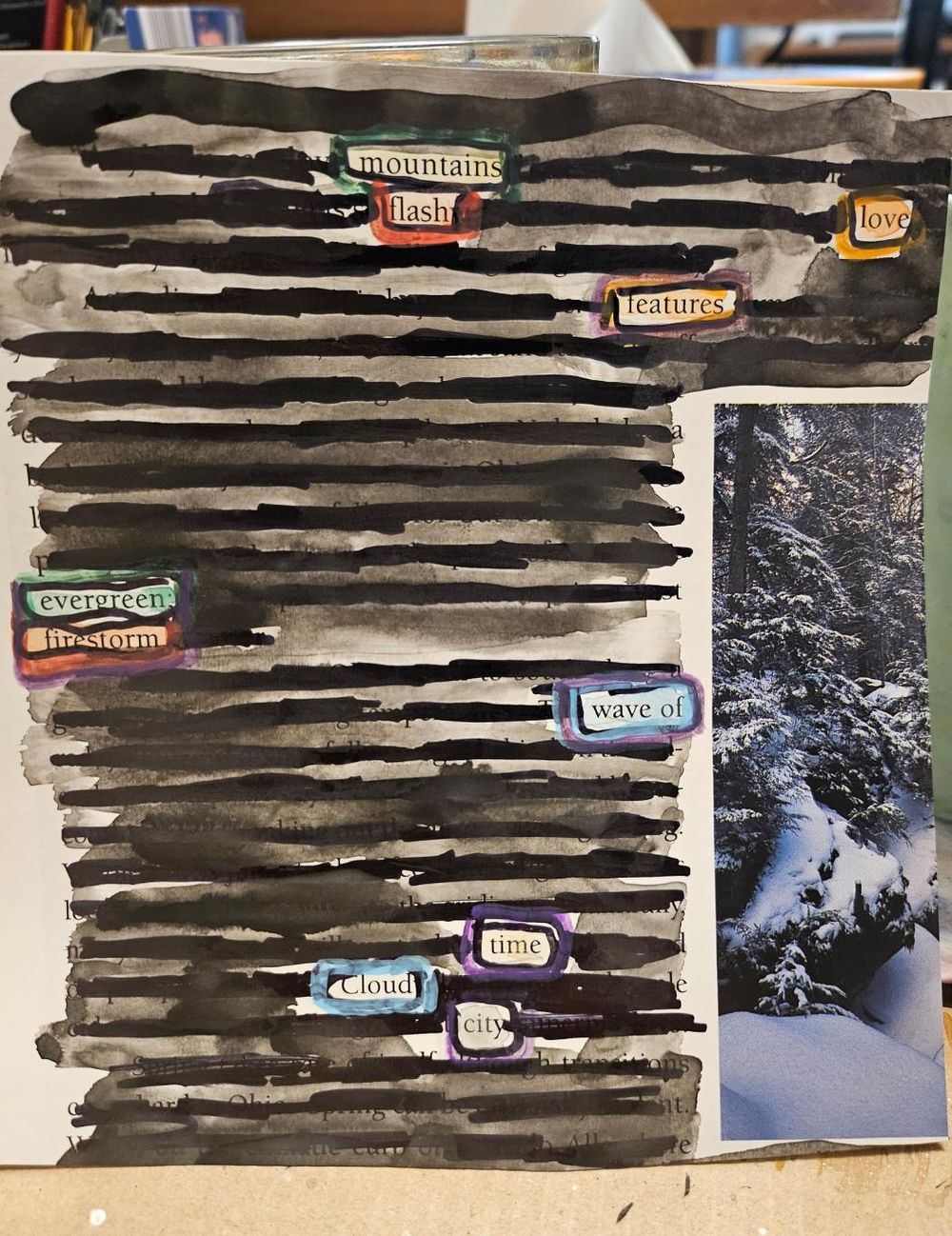 Blackout Poem - Mountains - image 1 - student project