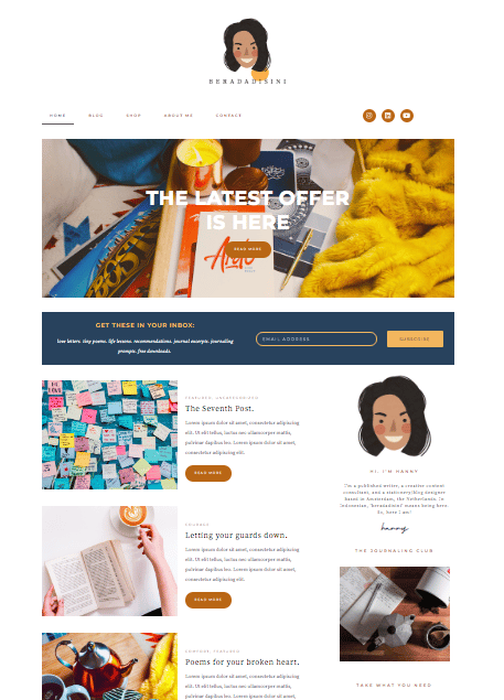 Personal Blog - image 1 - student project