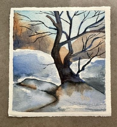 Watercolour landscape - image 1 - student project