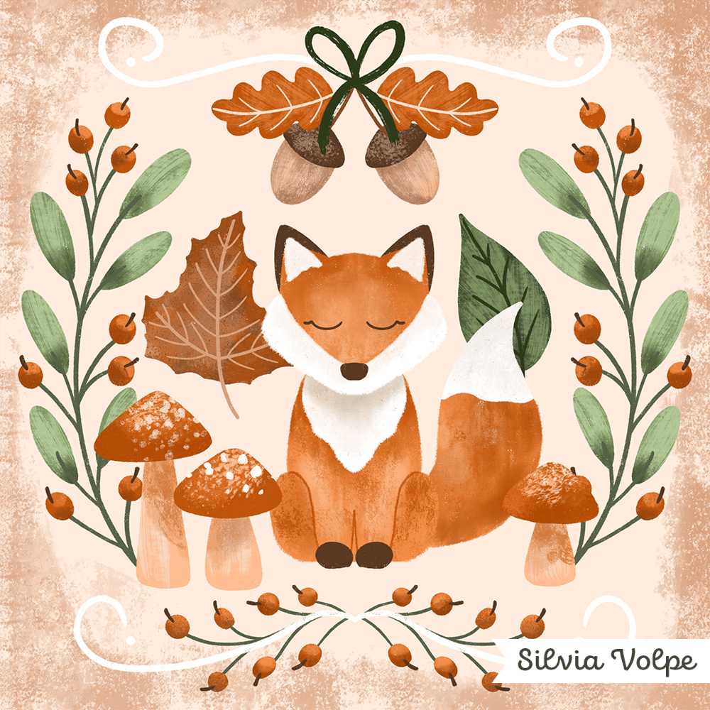 Hello Fall Wreath Illustration - image 2 - student project