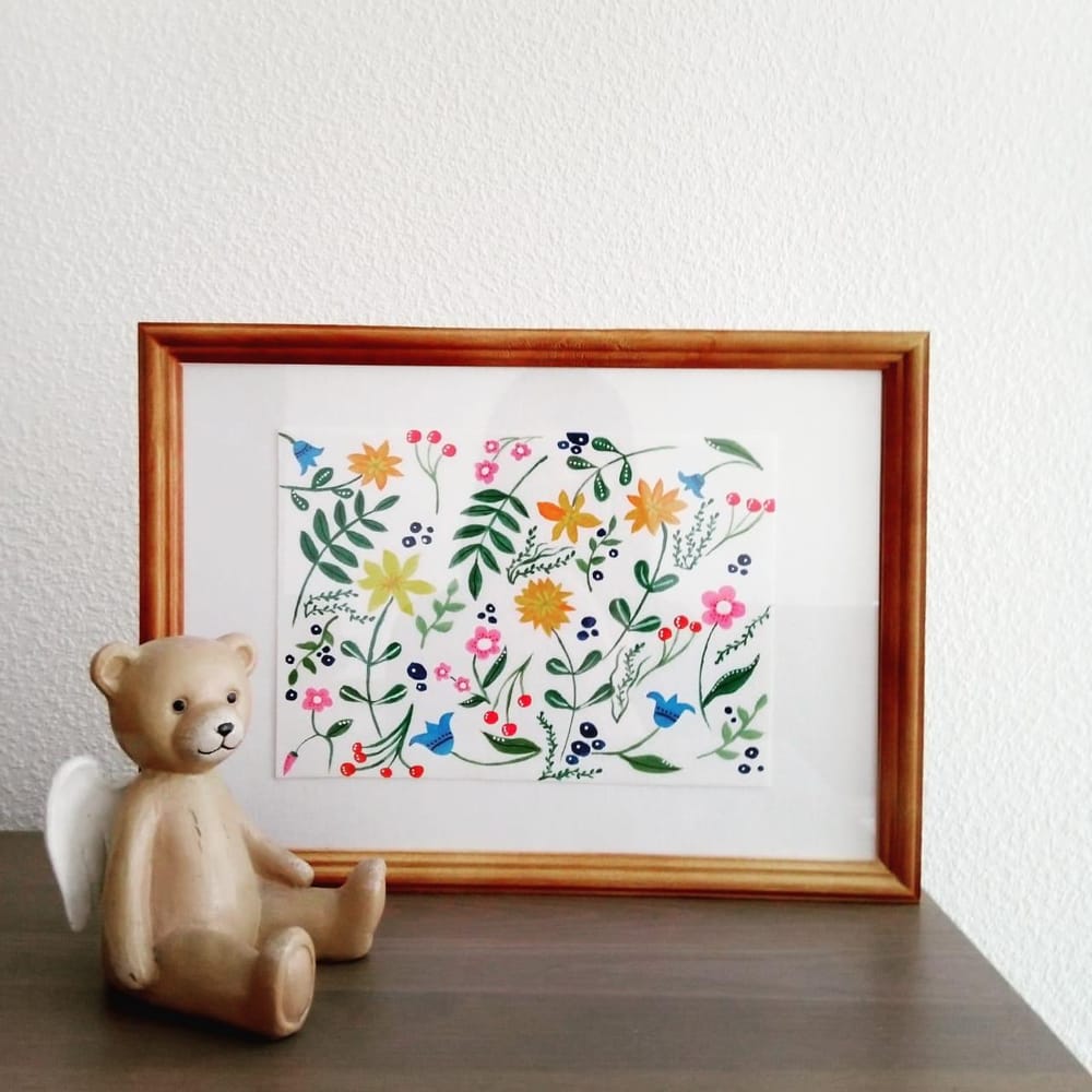gouache flowers - image 1 - student project