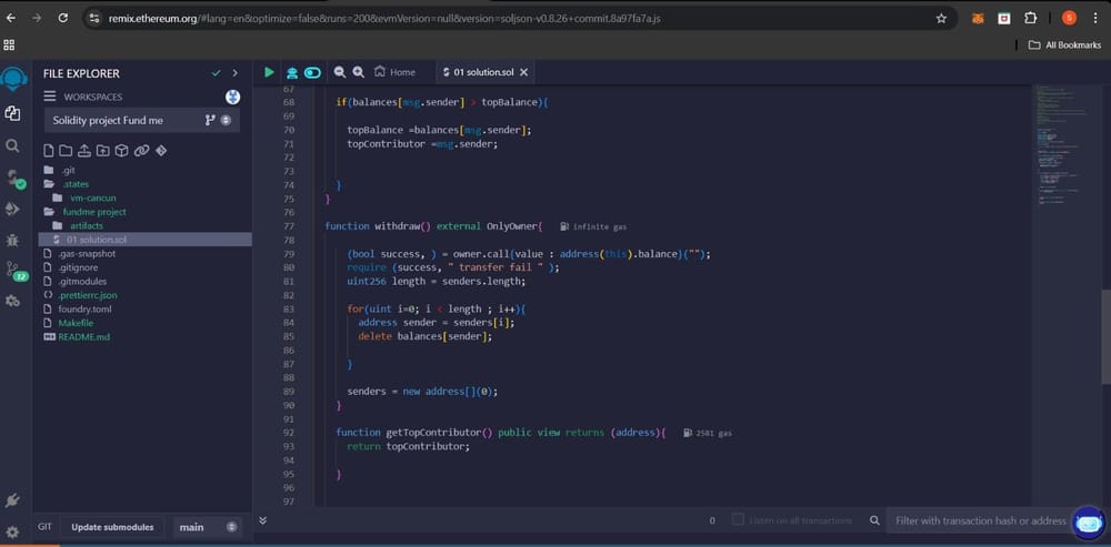 FundMe - Smart Contract - image 3 - student project