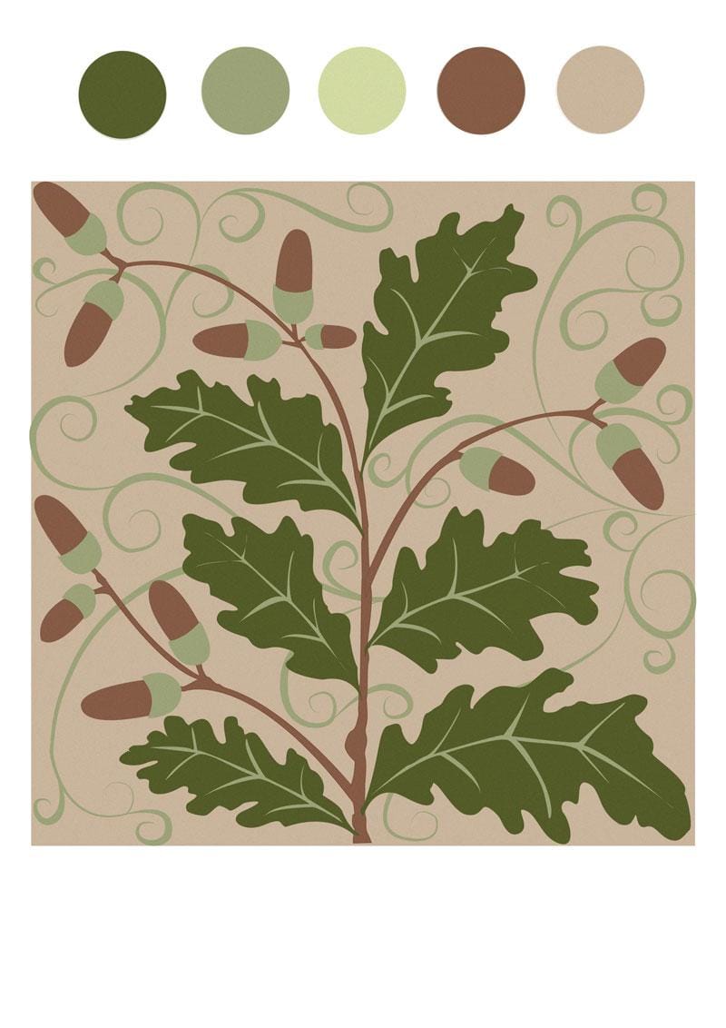 Acorn and Oak Enclosed Pattern - image 3 - student project