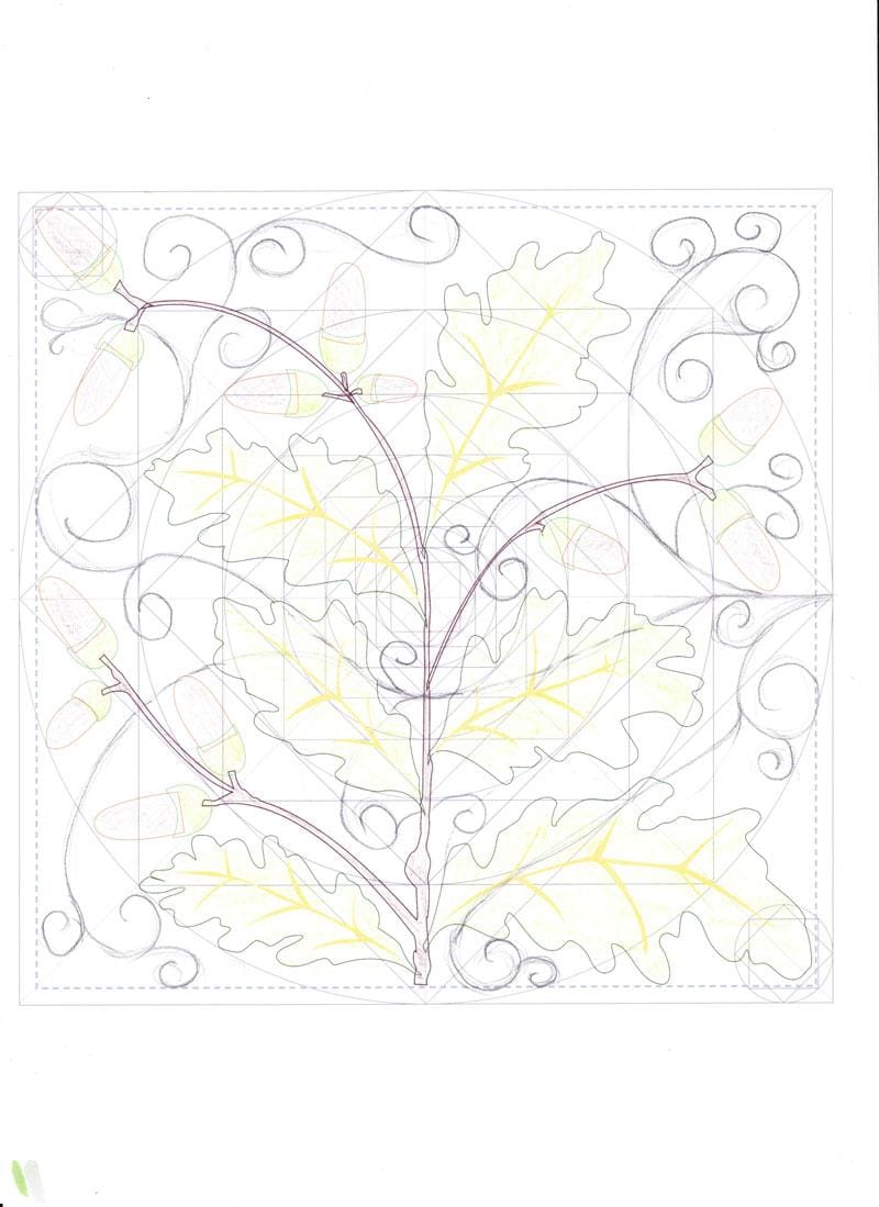 Acorn and Oak Enclosed Pattern - image 1 - student project