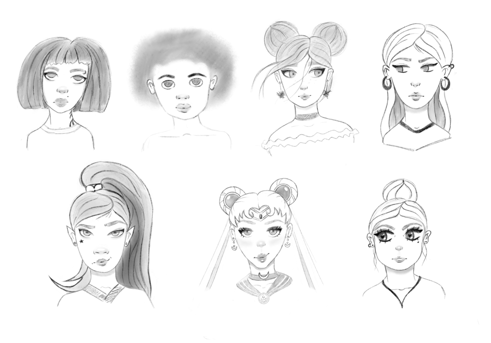 Female (and one guy) characters - image 1 - student project