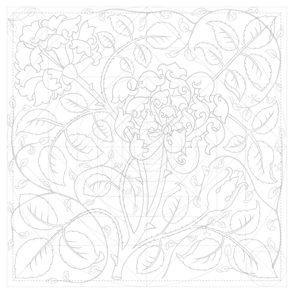 Arts And Crafts Roses Illustration - image 1 - student project