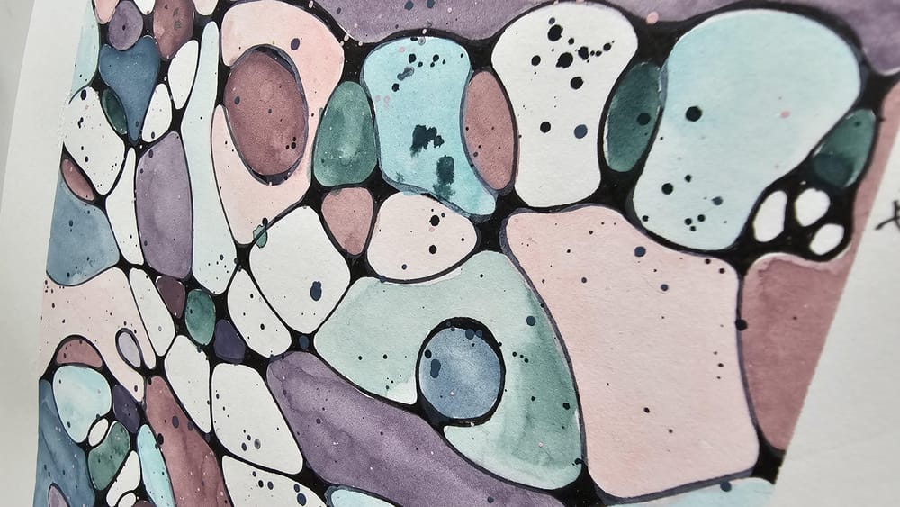 Abstract watercolor p2 - image 1 - student project
