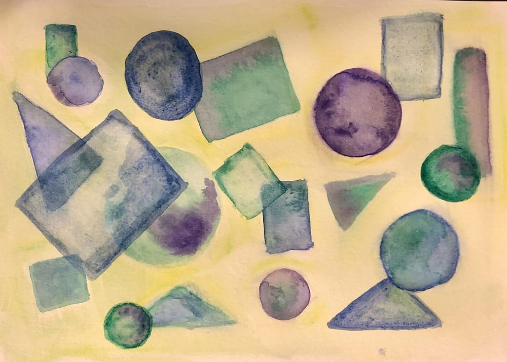 Abstract Watercolor - Shapes - image 2 - student project