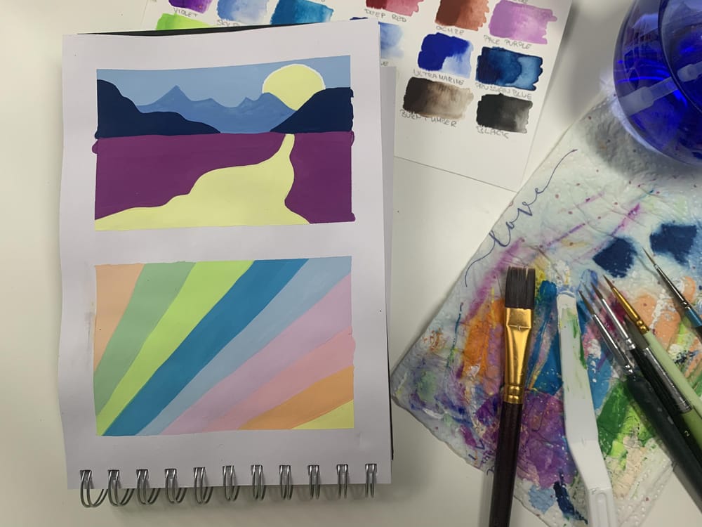 Getting to know my gouache colors - image 1 - student project
