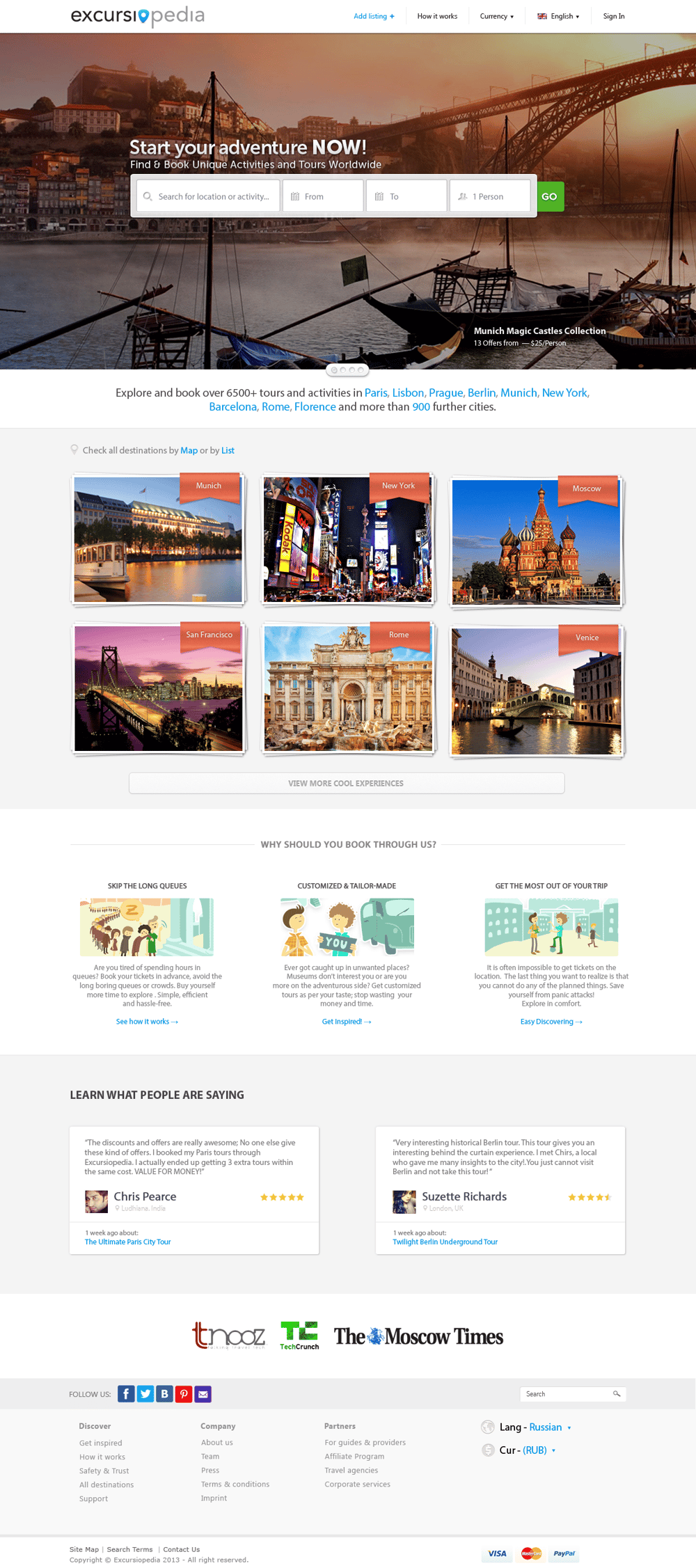 Excursiopedia Landing Page Re-Design - image 9 - student project
