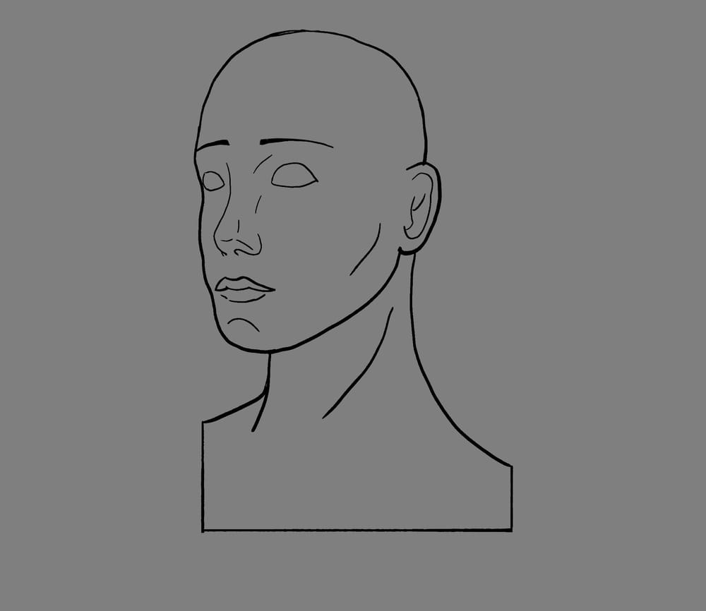 Woman head render - image 1 - student project