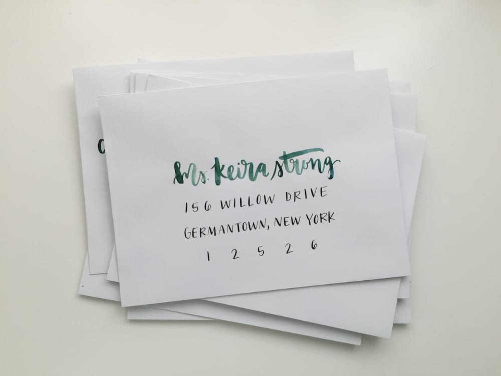 Watercolor and Ink Envelopes - image 2 - student project
