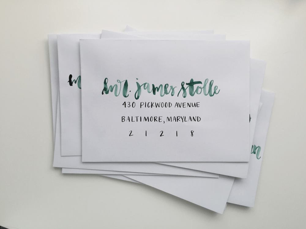 Watercolor and Ink Envelopes - image 3 - student project