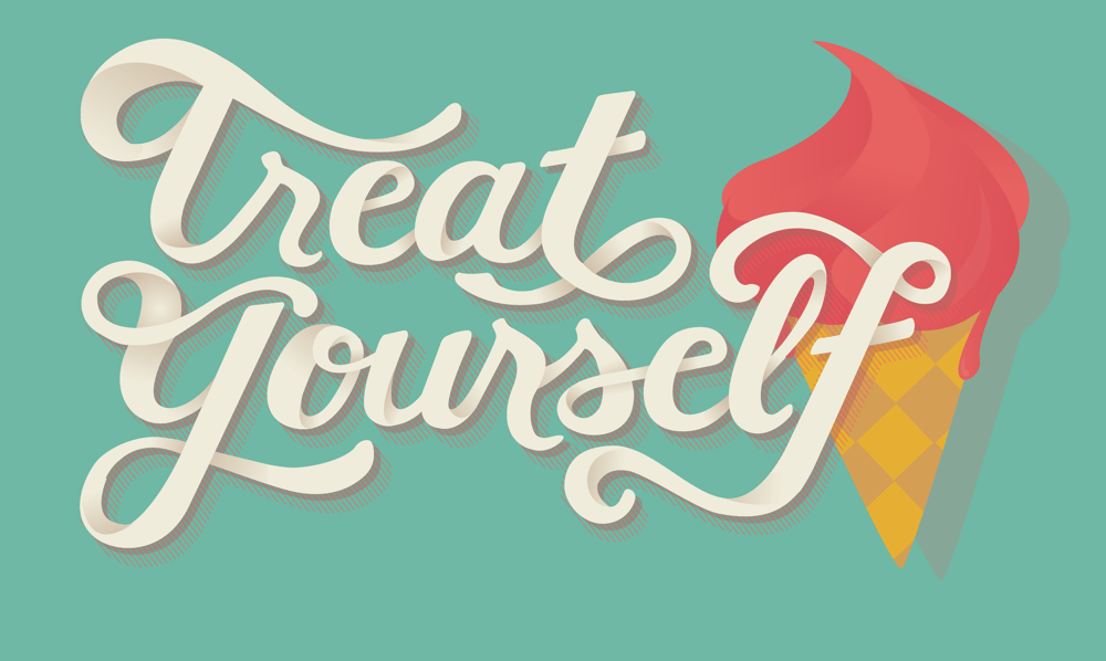 Treat Yourself Lettering - image 1 - student project