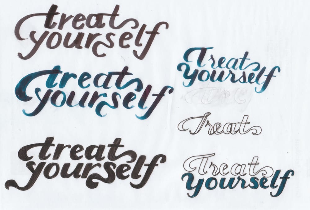 Treat Yourself Lettering - image 6 - student project