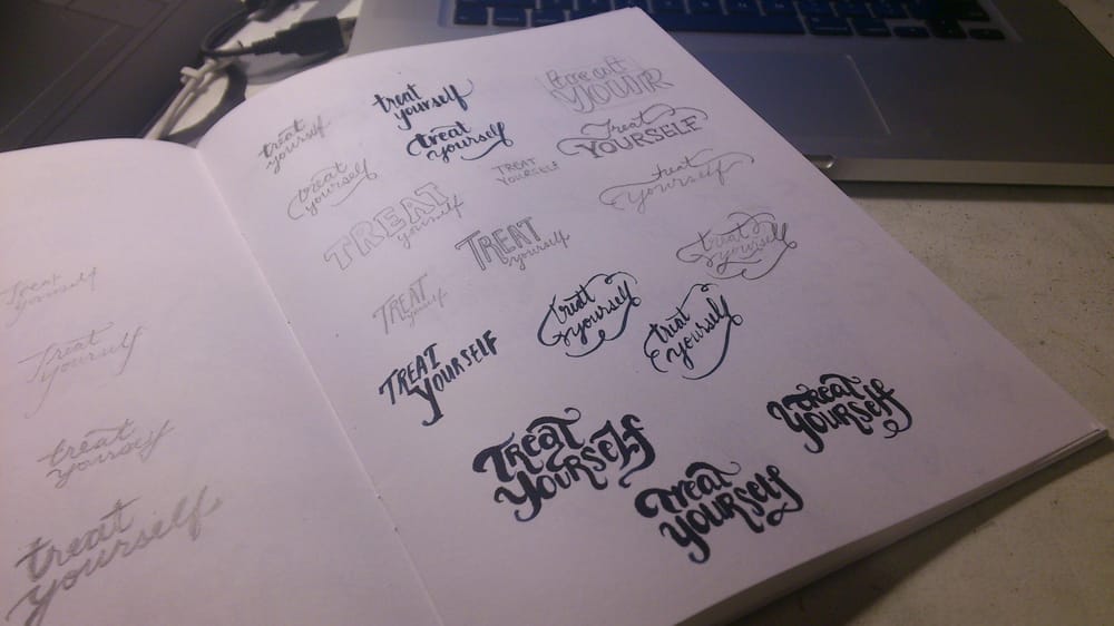 Treat Yourself Lettering - image 7 - student project