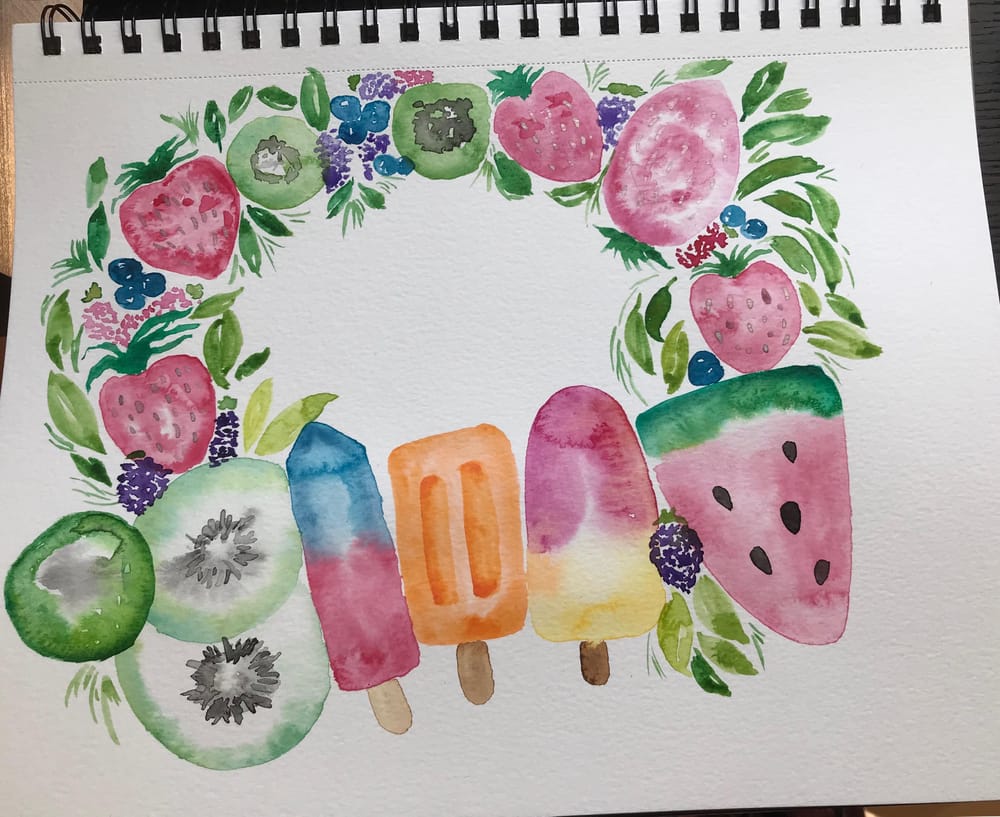 Fun and colorful summer wreath! - image 1 - student project