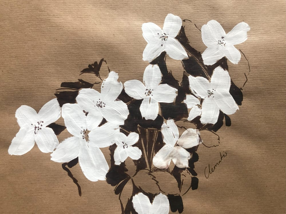 Flower studies on toned paper - image 1 - student project