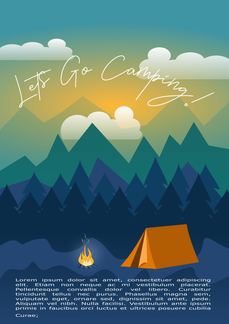 Camping Poster - image 1 - student project