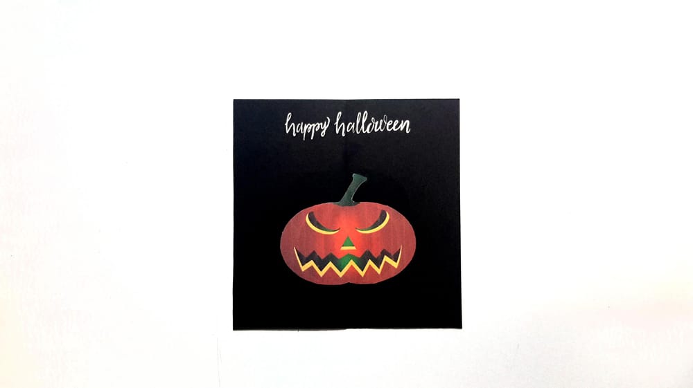 SAMPLE PROJECT: Pumpkin Halloween Card - image 1 - student project