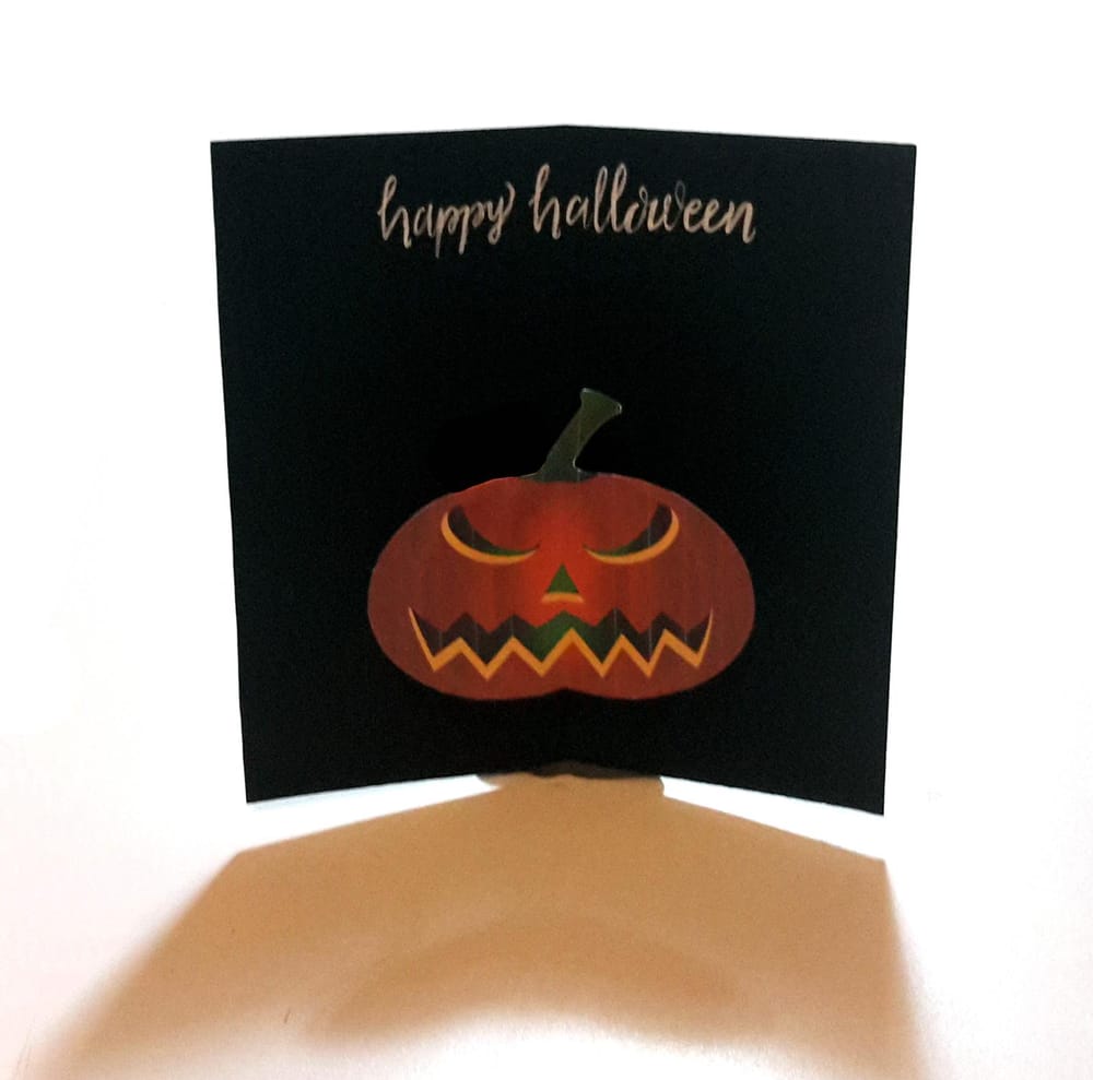 SAMPLE PROJECT: Pumpkin Halloween Card - image 2 - student project