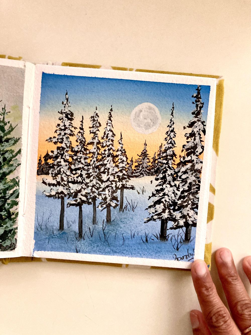 Gouache winter art - image 2 - student project