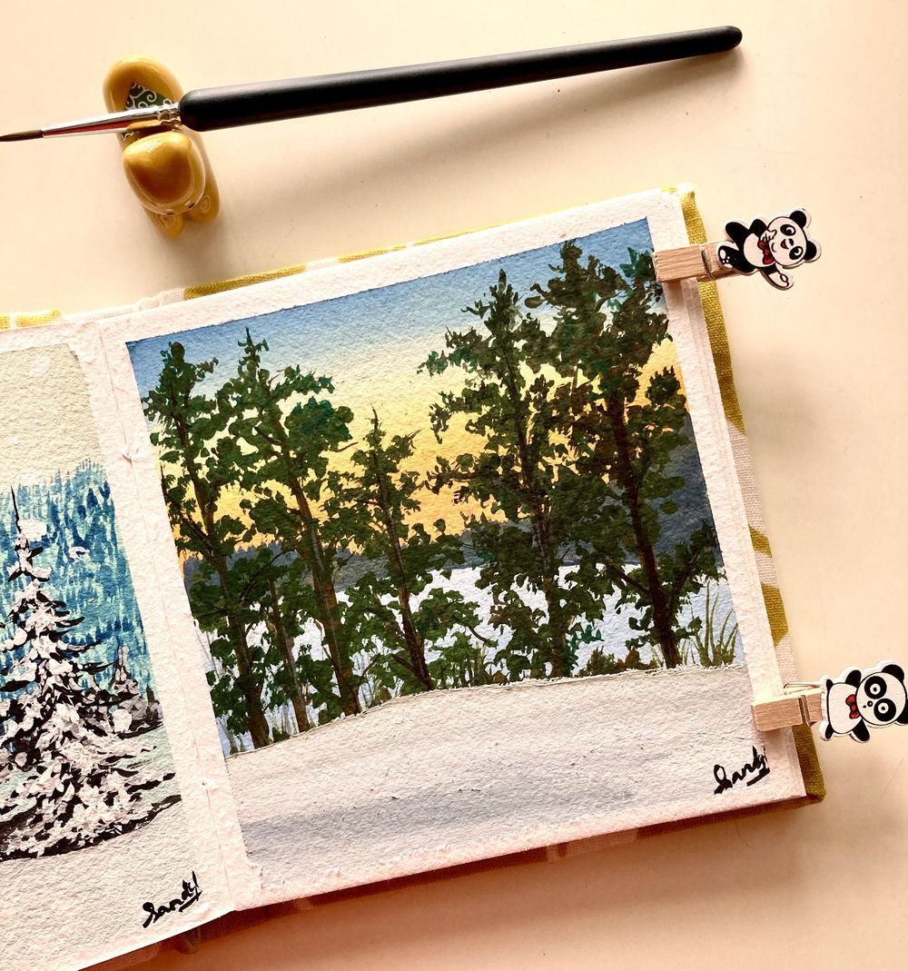Gouache winter art - image 4 - student project
