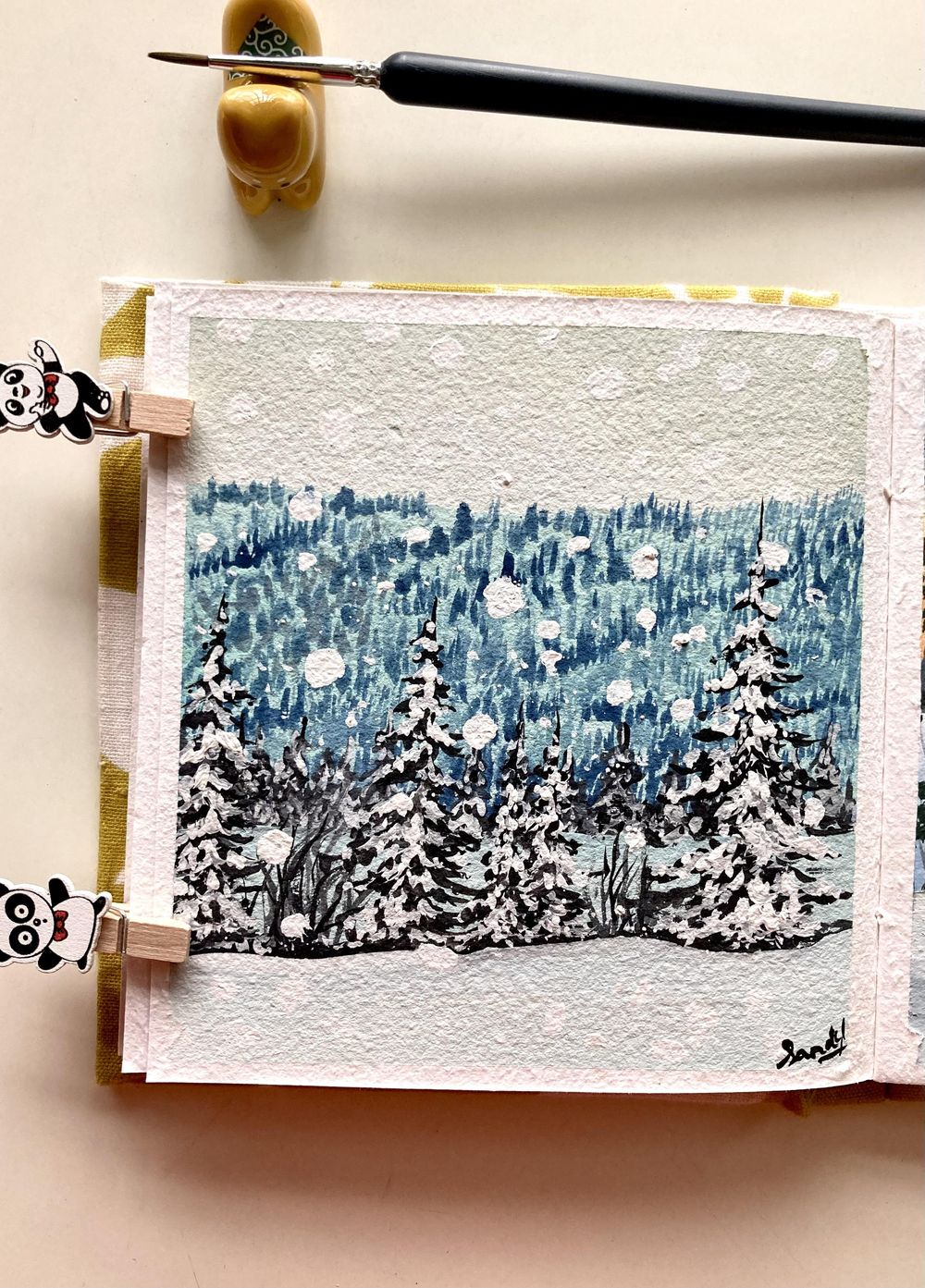 Gouache winter art - image 5 - student project