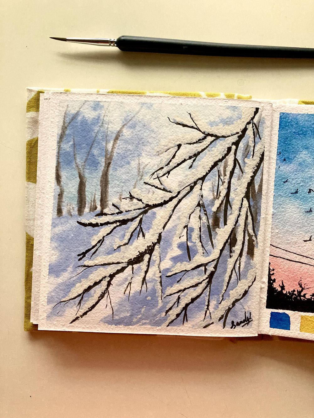 Gouache winter art - image 1 - student project