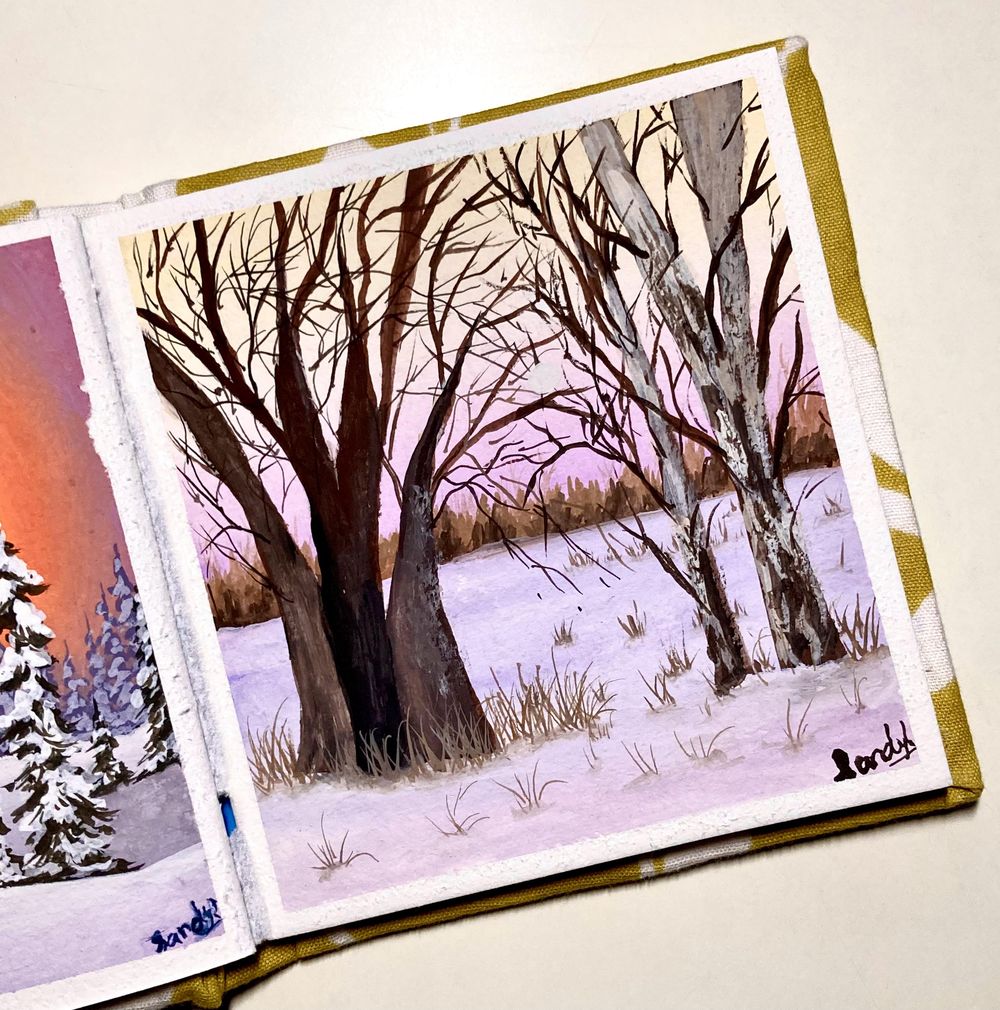 Gouache winter art - image 6 - student project