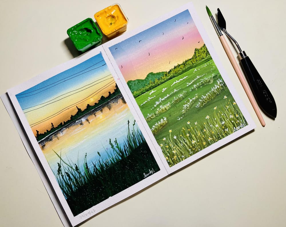 15 days gouache challenge - image 1 - student project