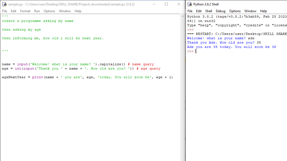 Beginner to Python - See projects - image 1 - student project