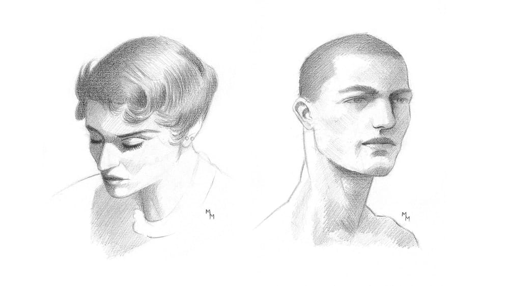 Retratos simples à mão livre - image 2 - student project