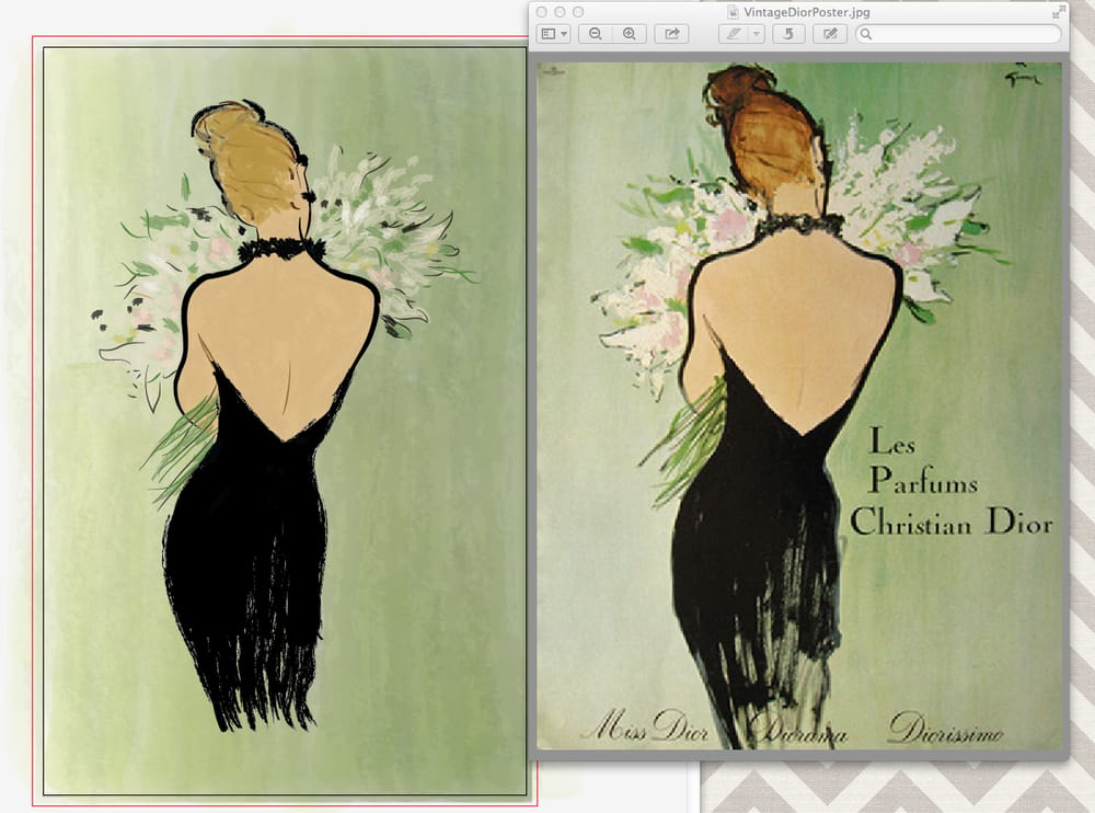 Vintage Dior Poster - image 3 - student project