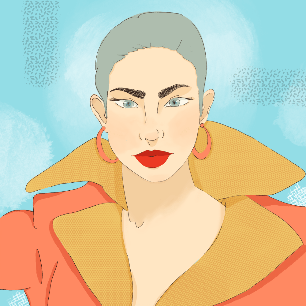 80s Fashion inspired portrait - image 1 - student project