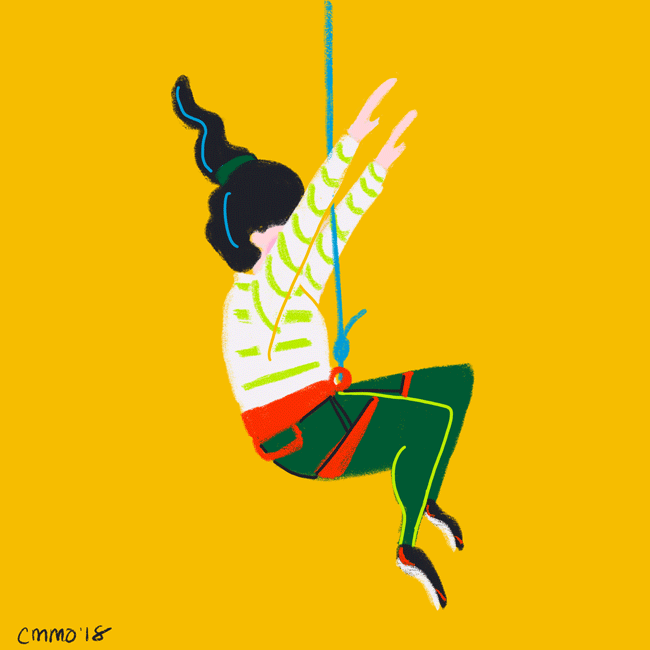 Rock Climber falling and Girl Walking - image 2 - student project