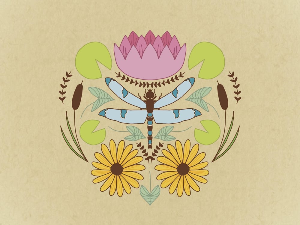 Dragonfly folk art project - image 2 - student project