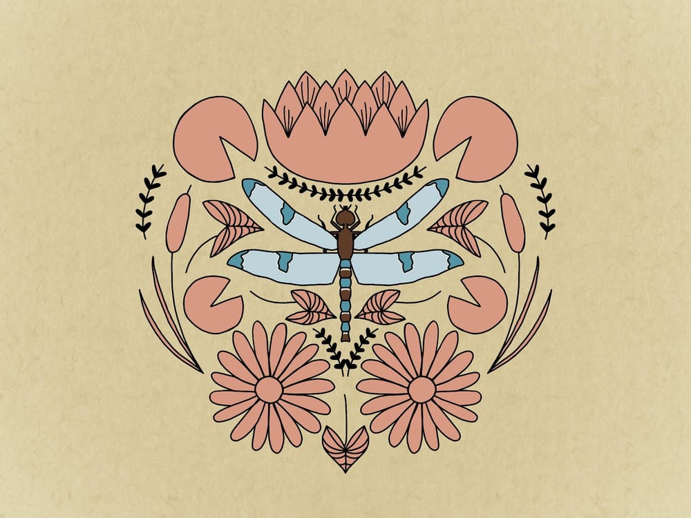 Dragonfly folk art project - image 4 - student project