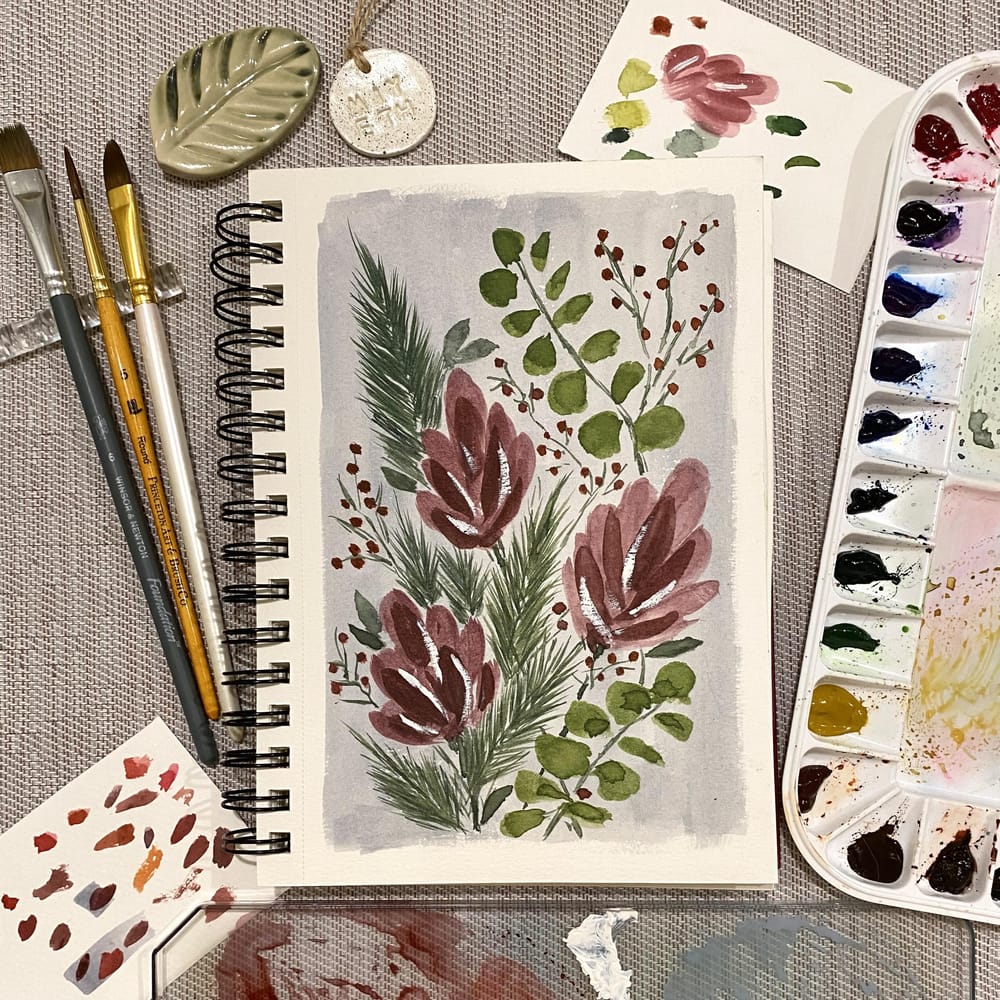 Vintage Christmas Protea / Expressive White Flowers - image 1 - student project