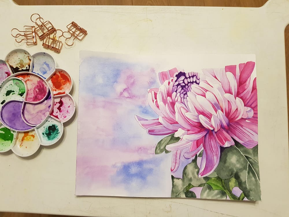 Chrysanthemum Painting - image 3 - student project