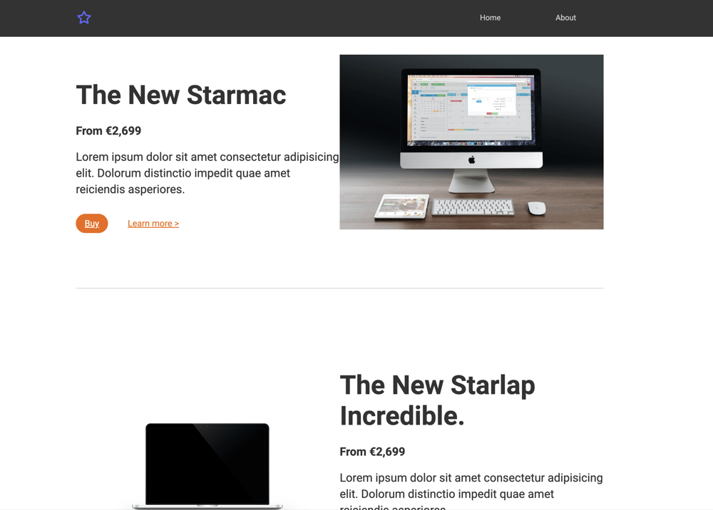 Starnode Site (learning project) - image 1 - student project
