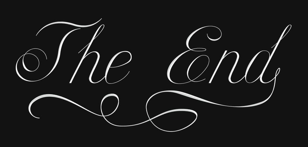 The End (lettering) - image 1 - student project