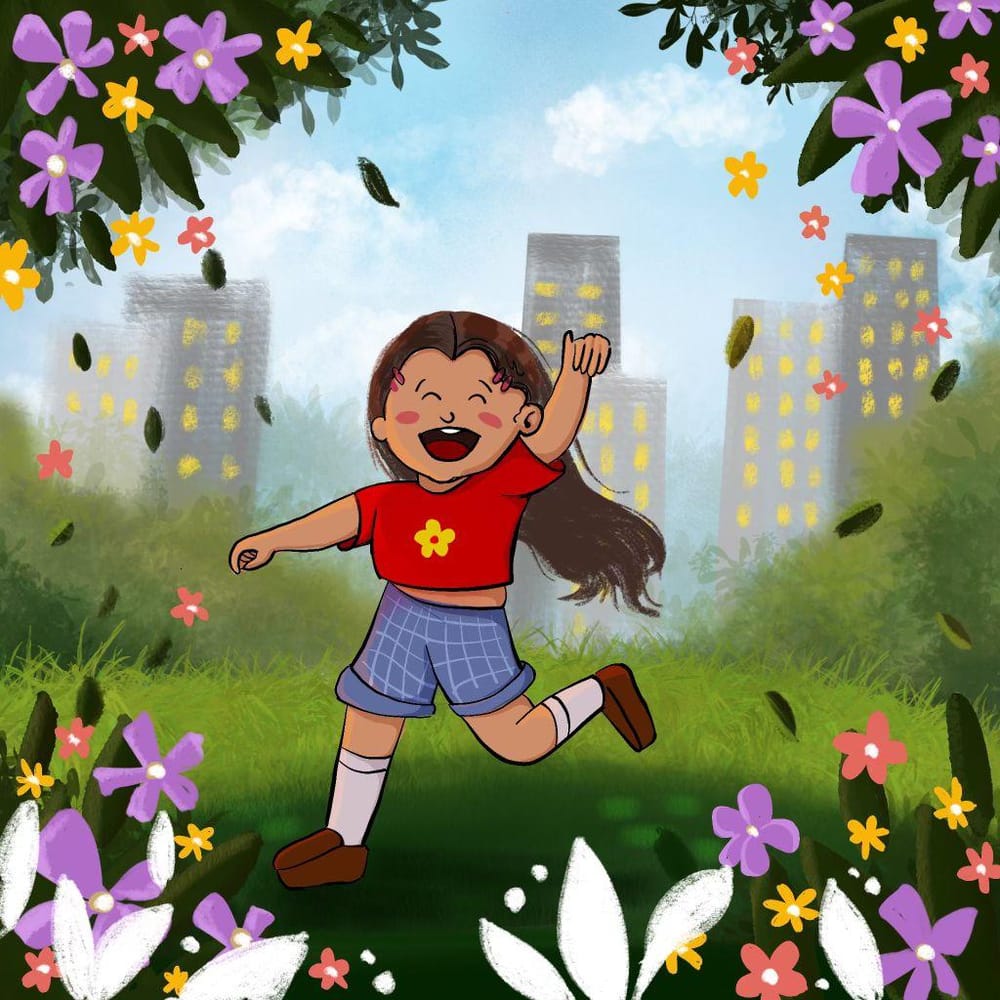 Girl enjoying spring - image 1 - student project