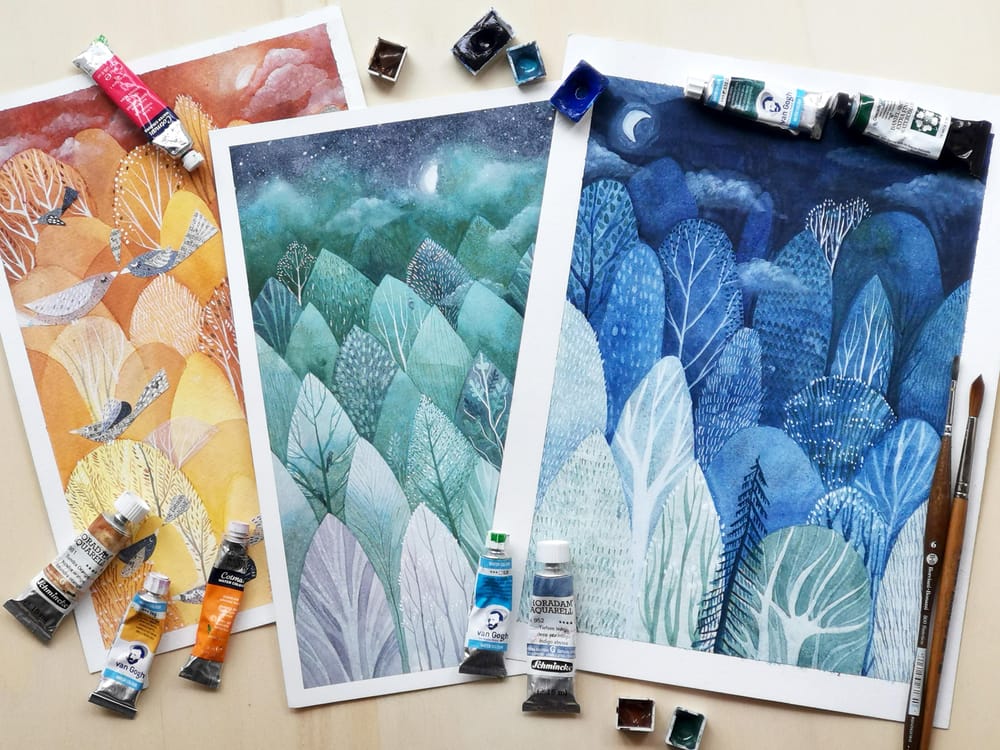 My negative painting fairy forest - image 3 - student project